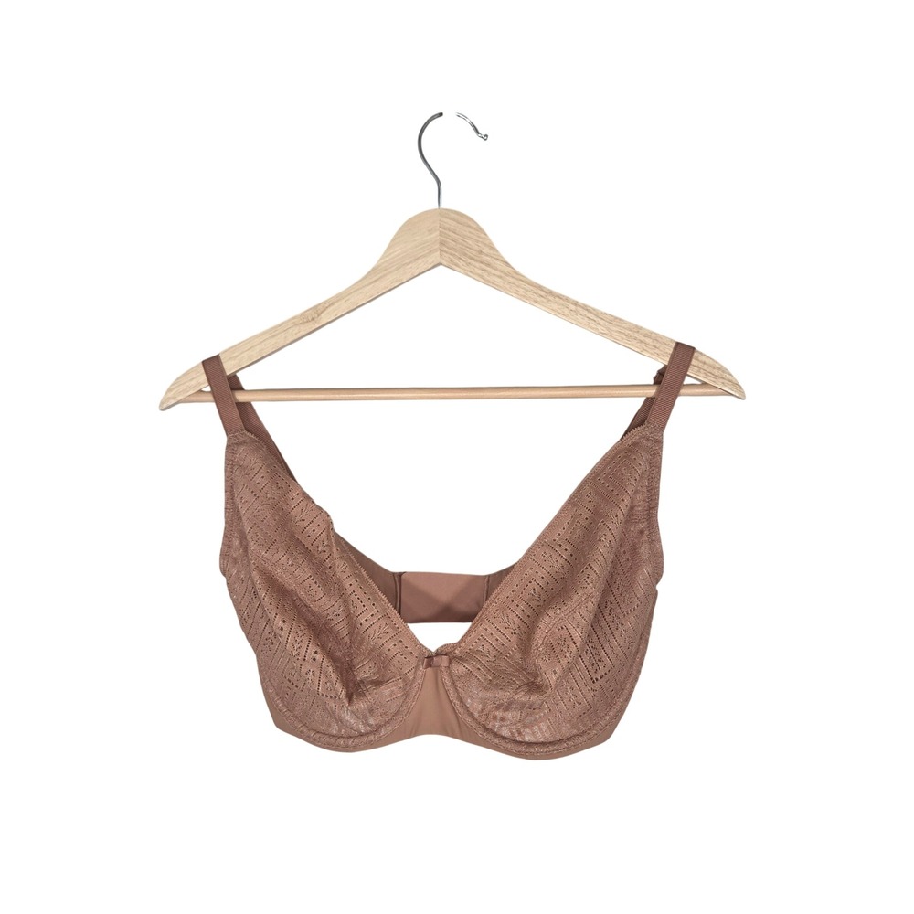 Chantelle Underwire Bra Womens 32DDDD Nude Full Coverage Lace Unlined